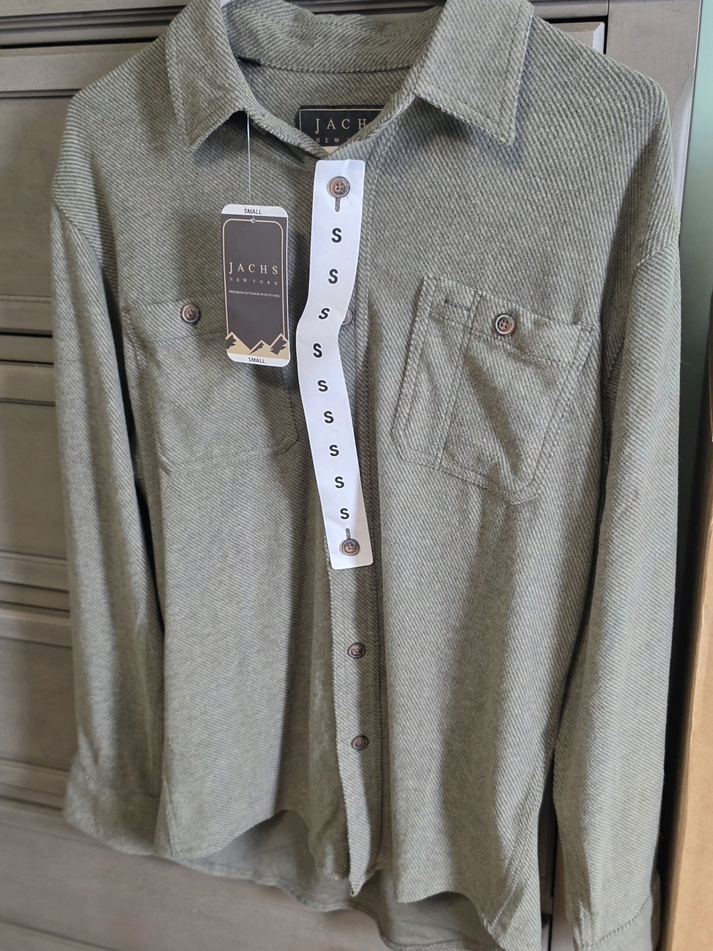 Jachs Olive Green Button-Up Shirt